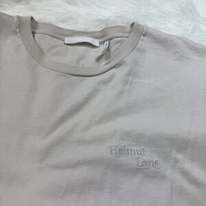 Helmut Lang beige Short Sleeve Tee Classic Crew Neck